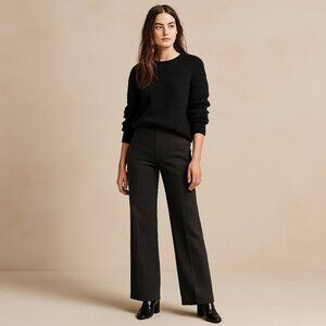 Talbots Heritage Flat Front Side Zip Trouser Pant Career Wear Size 8 Long